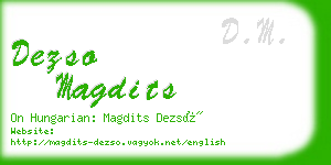 dezso magdits business card